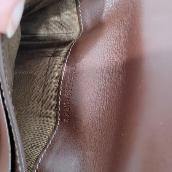 GUCCI Vintage GG Wallet Medium Bifold Brown Coin Bill Purse Kisslock Leather - Picture 7 of 15